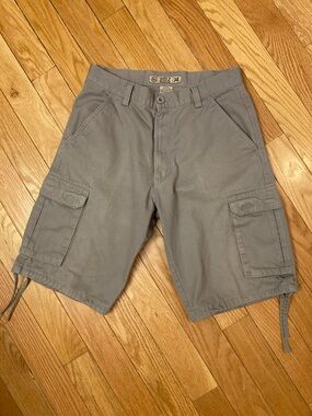 NOIZ Premium Jean Khaki Cargo Shorts
